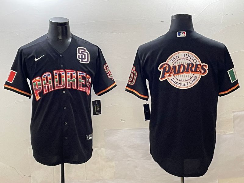 Men San Diego Padres Blank Black Fashion Game 2025 Nike MLB Jersey style 11